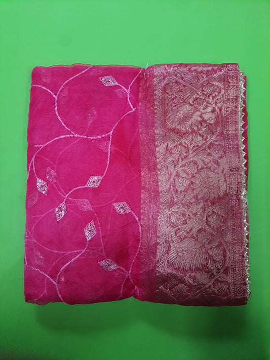 Pink Women Saree